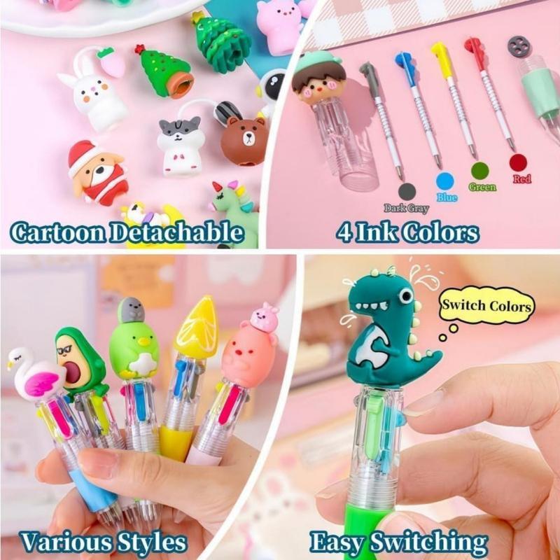 💖20Pcs Mini Multicolor Pens in One 4-in-1 Cute Pens Bulk for Kids