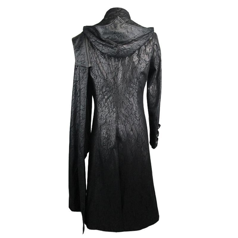 BLACKRISS™Men's Brocade and Leather Vintage Army Coat with Pelisse-Blackriss