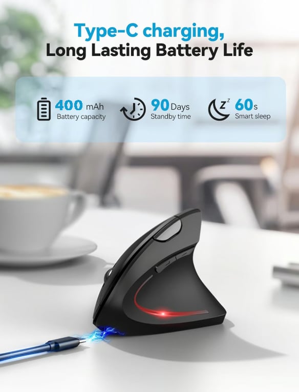 🔥 Ergonomic Vertical Mouse