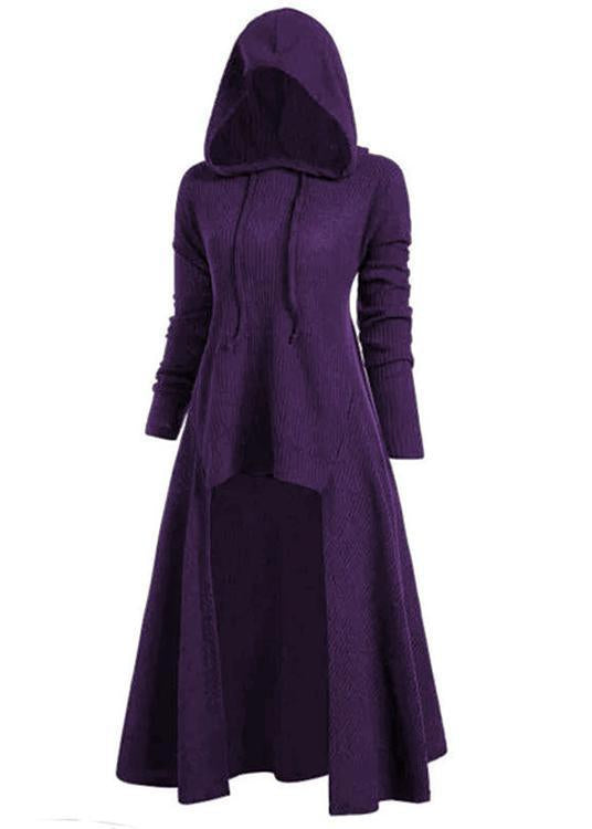 BLACKRISS™Hooded High Low Drop Shoulder Longline Sweater for woman-Blackriss