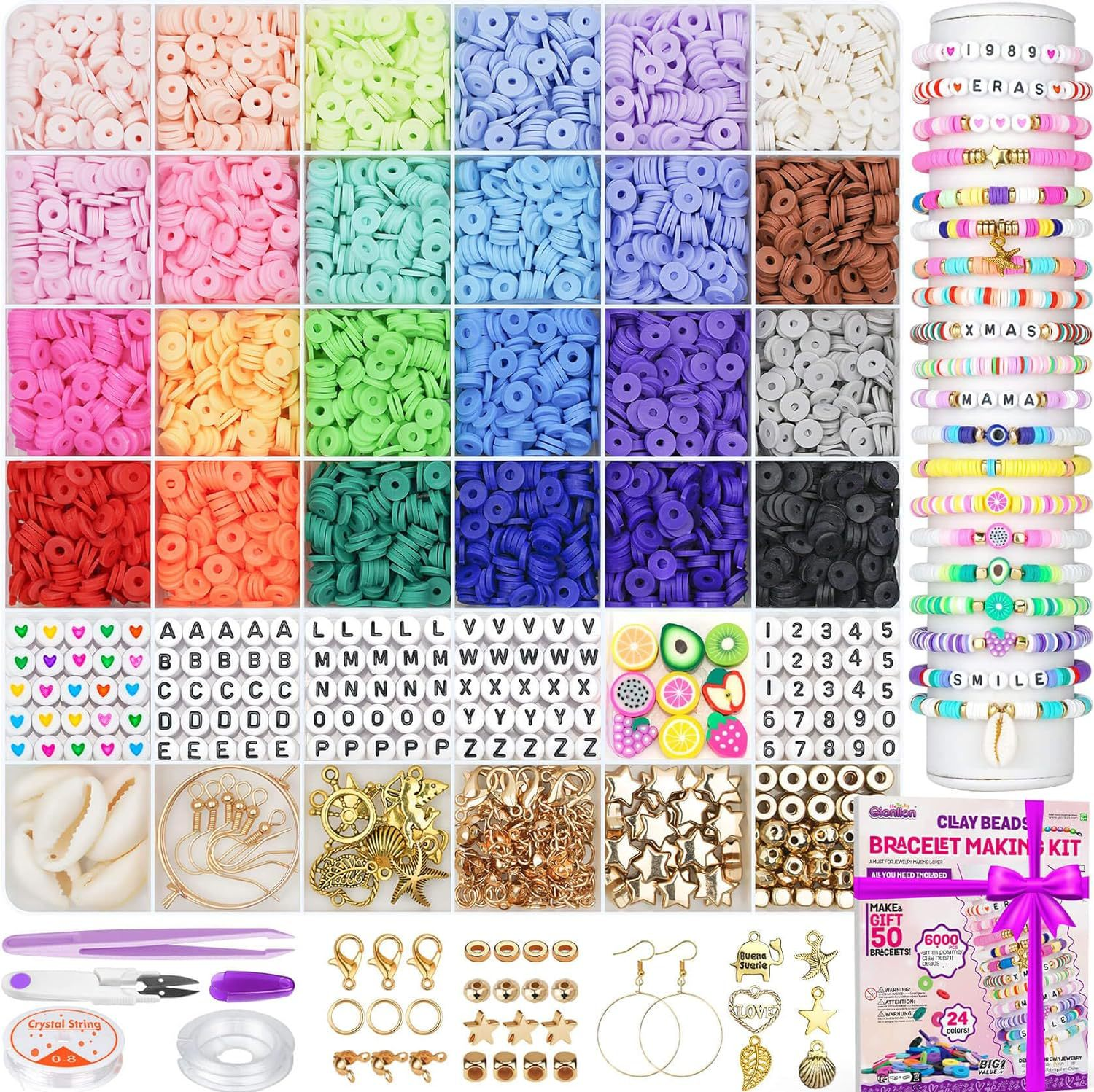 Early Christmas Sale- 49% OFF - Clay Beads Bracelet Making Kit