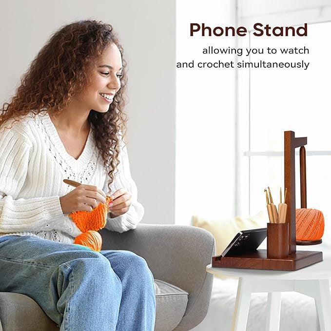 Wooden Yarn Spool Rack