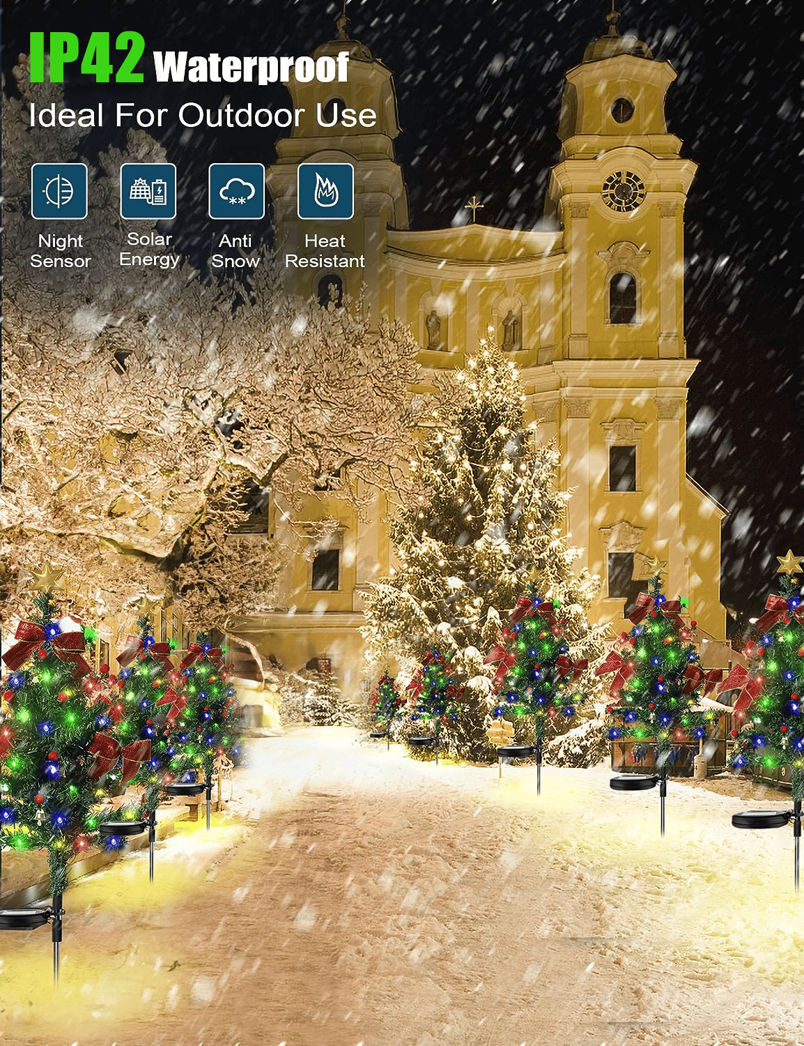 Xmas Sale 49% OFFSolar Christmas Trees Lights Outdoor Decoration Waterproof