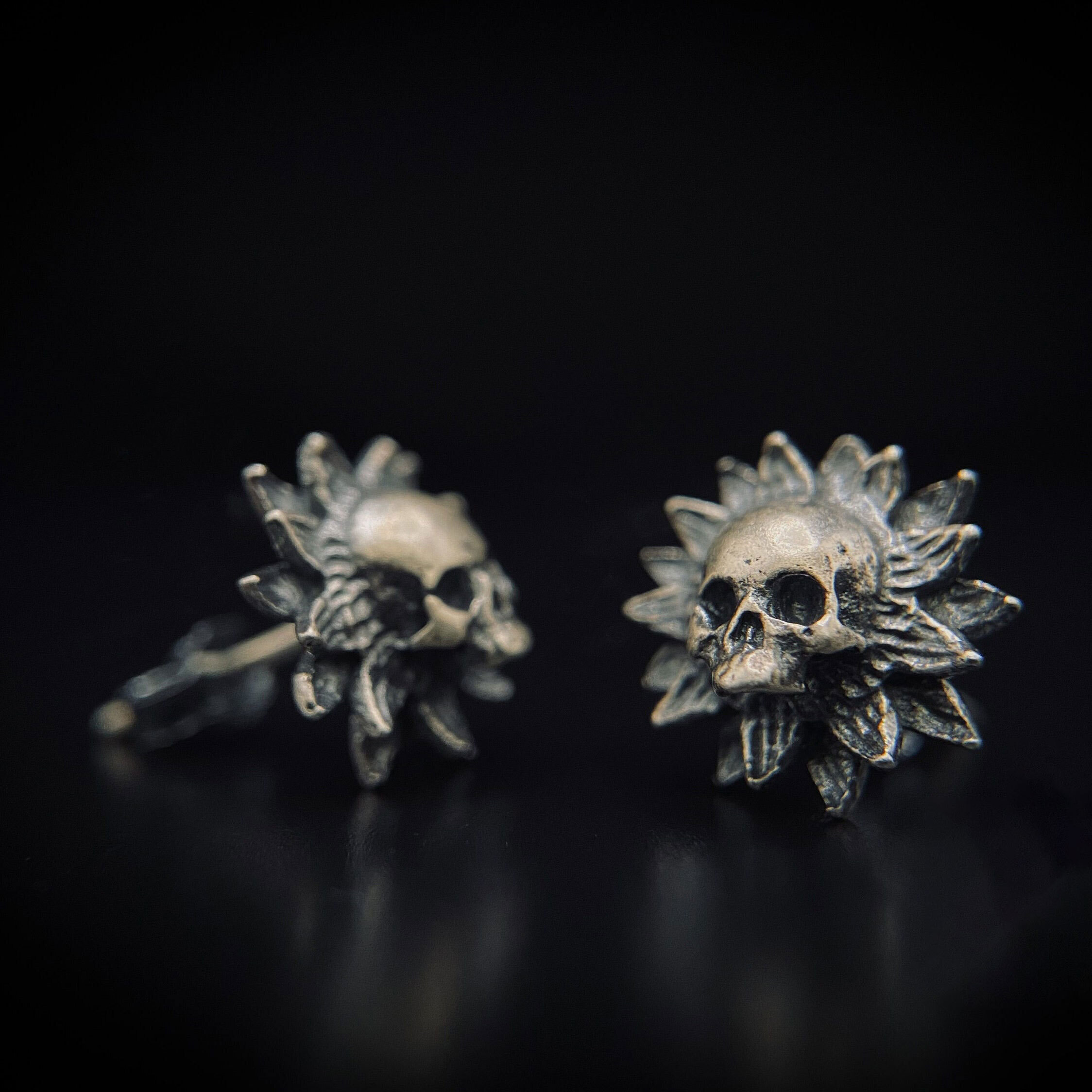 BLACKRISS™Sterling Silver Maya Skull - Gothic Earrings-Blackriss