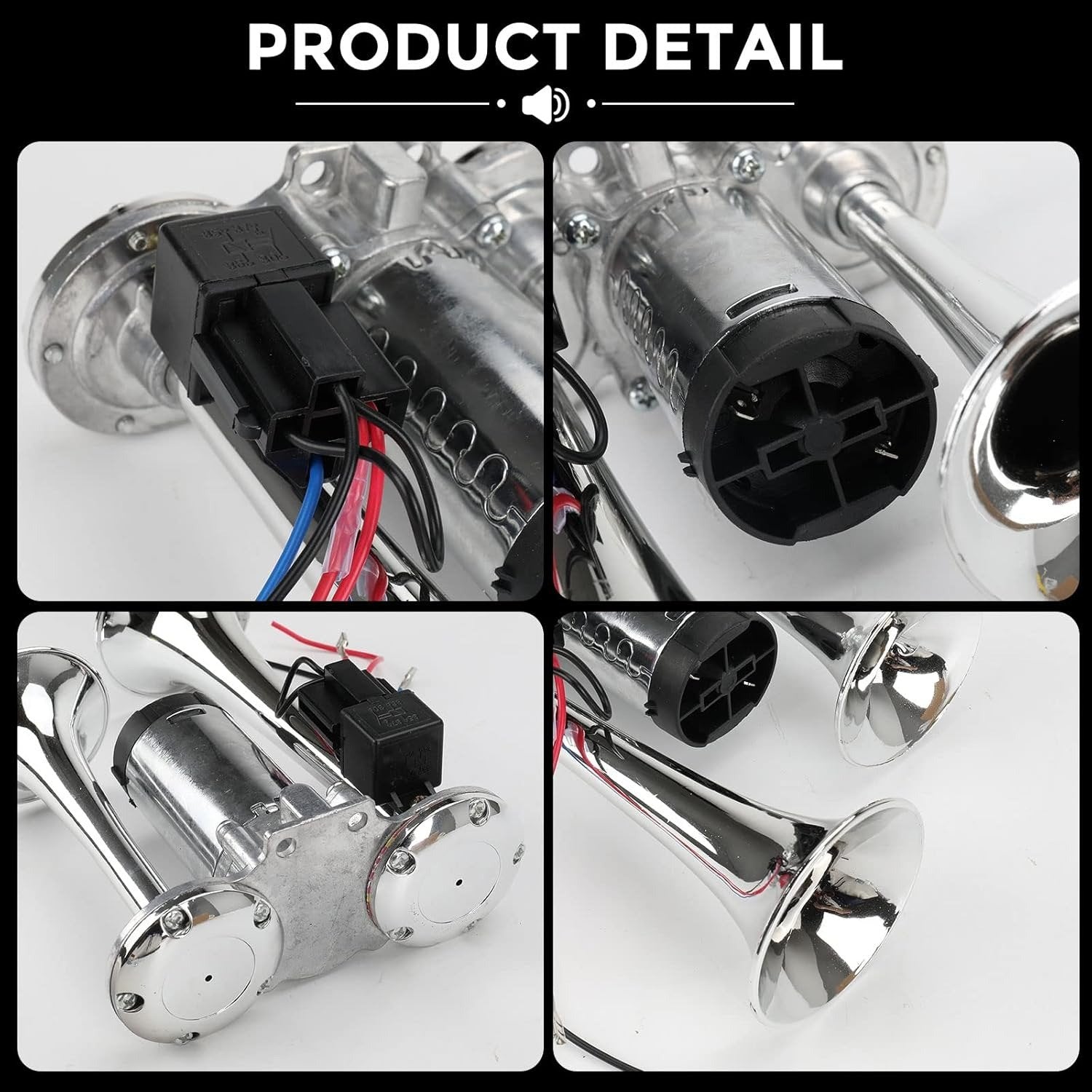 🔥LAST DAY 49% OFF - 🚗🔧2026 Upgraded 12V Dual Air Horn Kit – 130DB Super Loud Dual Horn with Compressor for Cars. Trucks. SUVs. Boats & More(✨Includes installation manual and video guide)