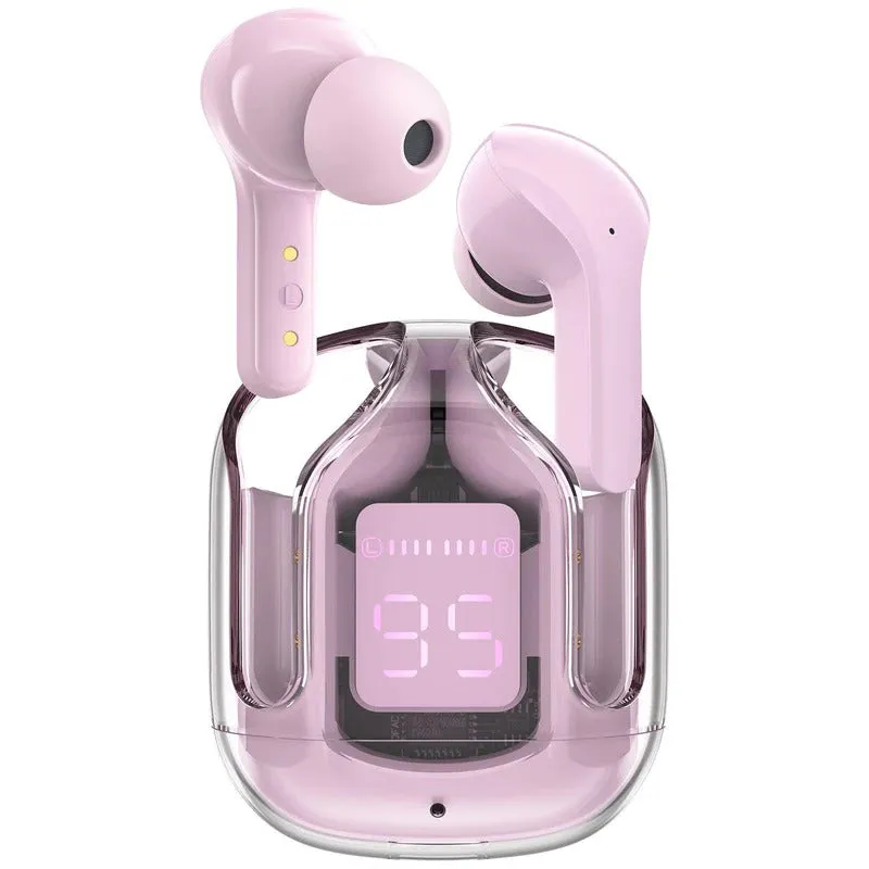 Bluetooth Headphones Crystal Earbuds (Works with iPhone & Android)