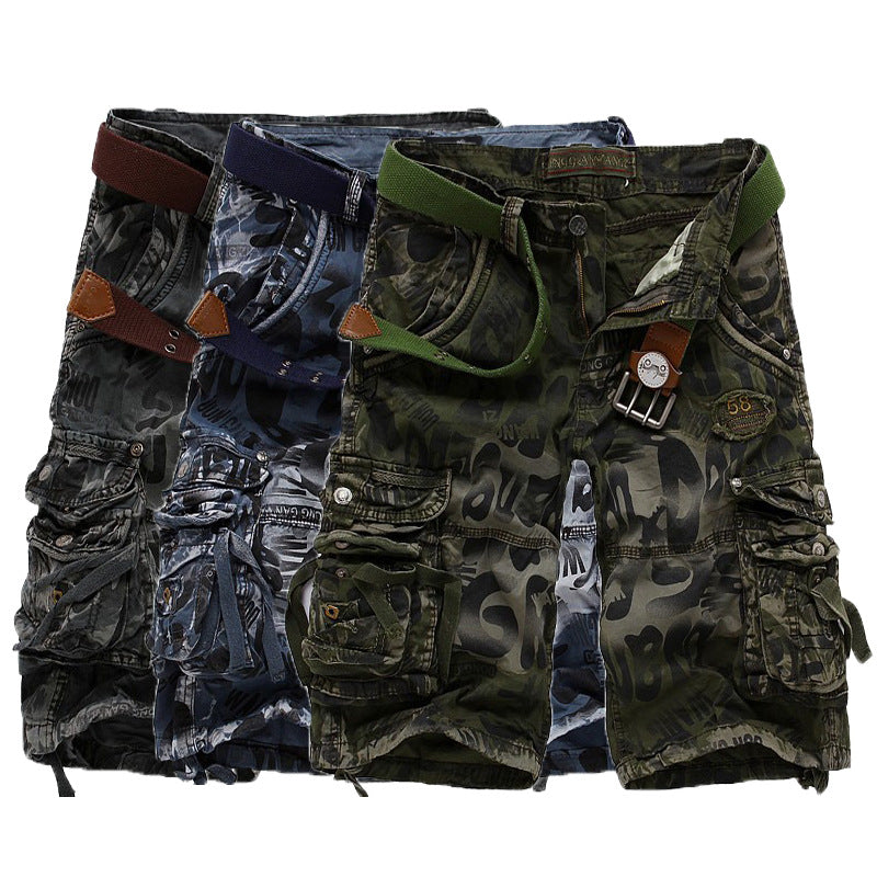 Gothic Camo Shorts-Blackriss