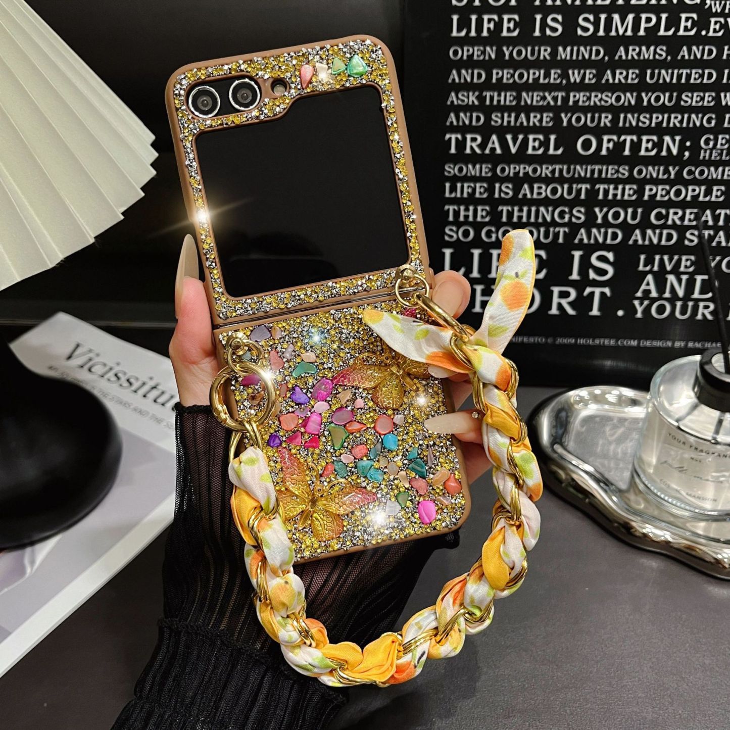 Luxury Butterfly Diamond Case For Samsung Galaxy Z Flip Series
