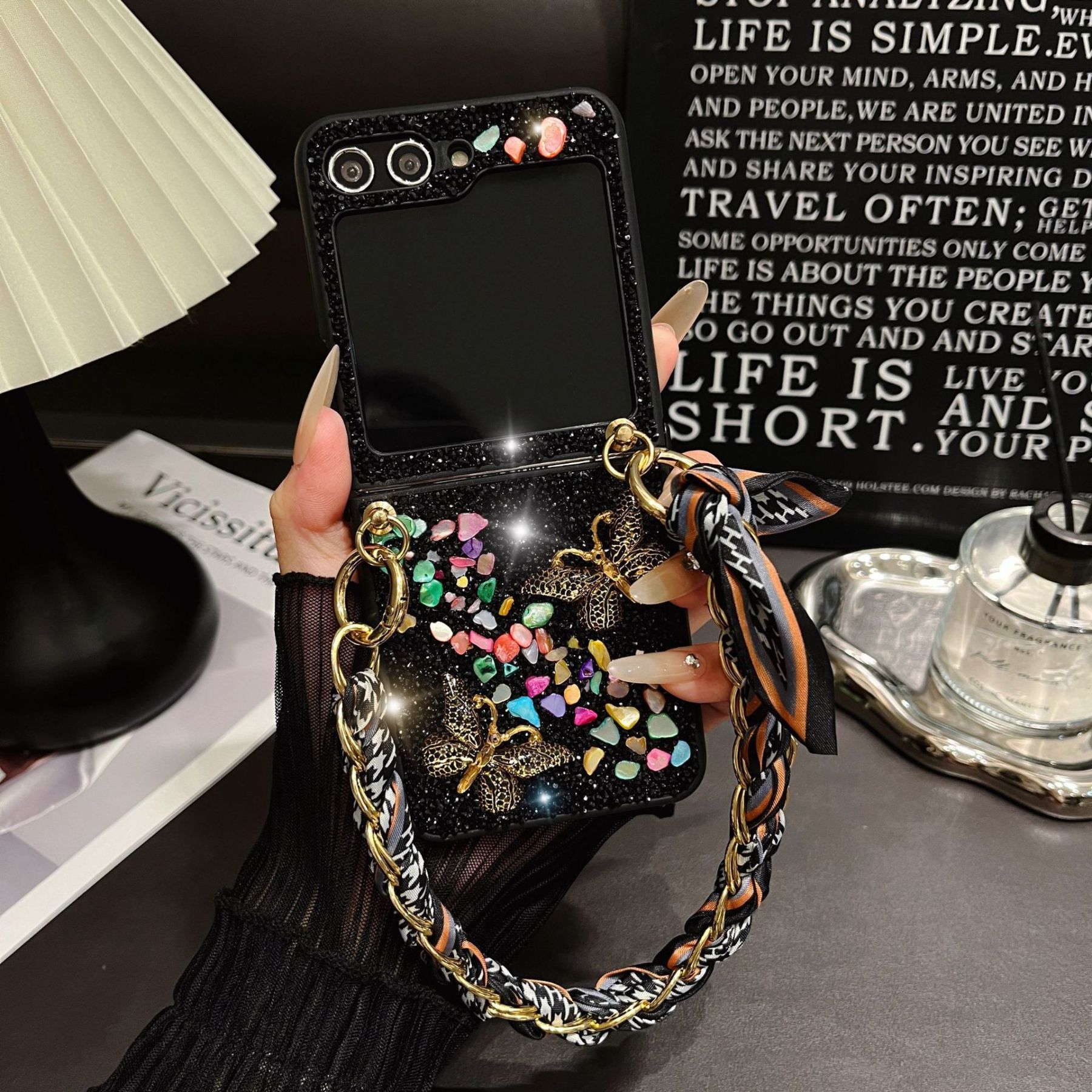 Luxury Butterfly Diamond Case For Samsung Galaxy Z Flip Series