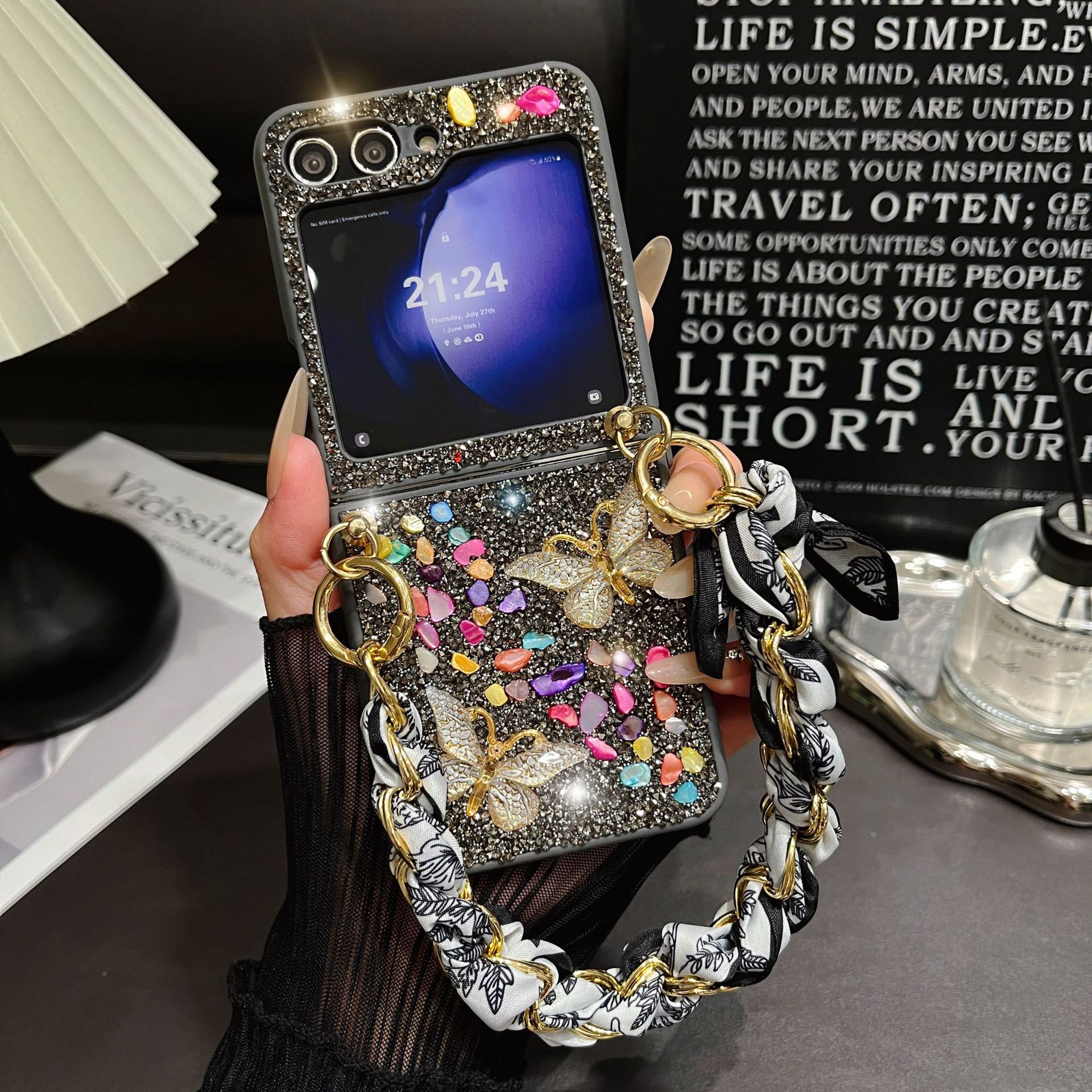 Luxury Butterfly Diamond Case For Samsung Galaxy Z Flip Series