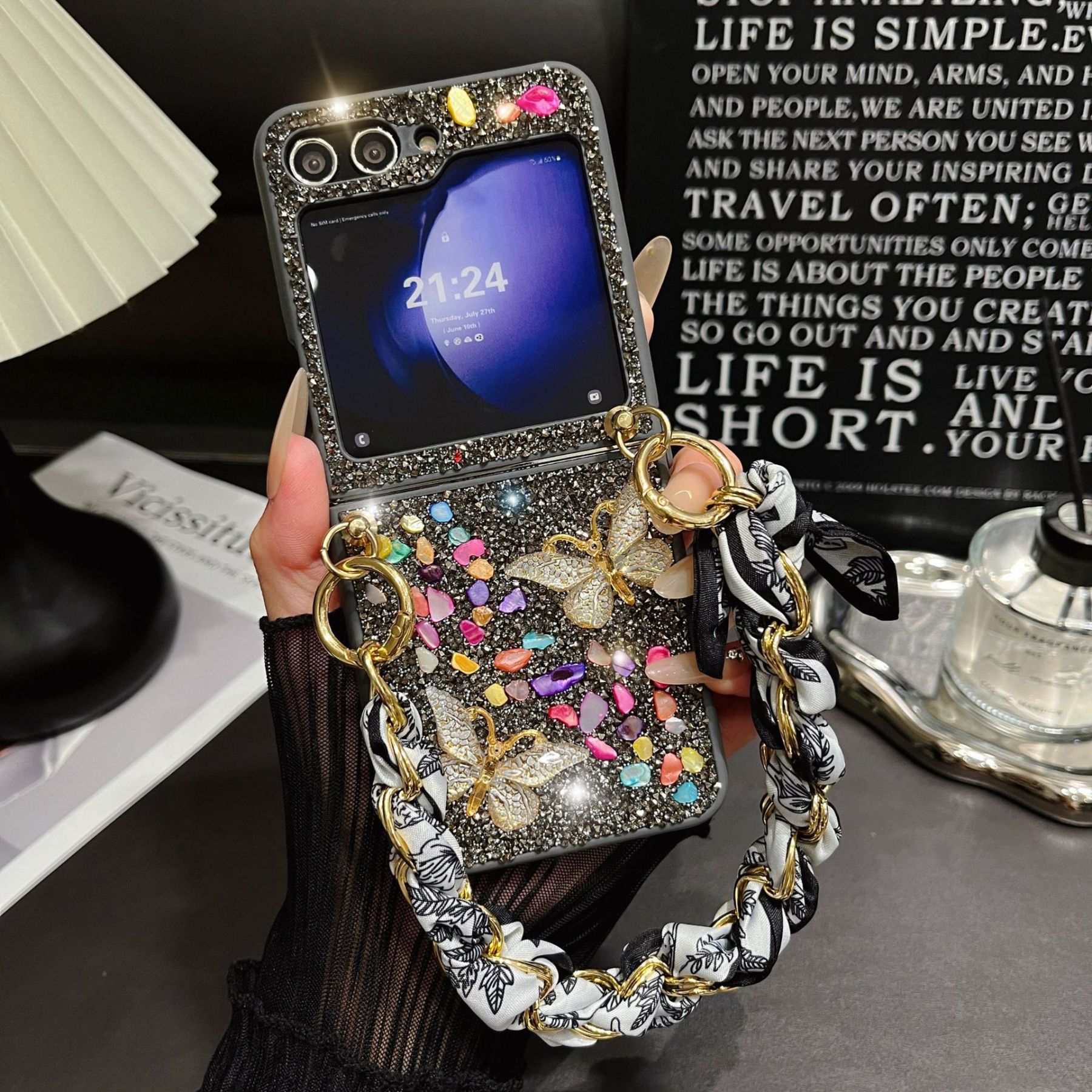 Luxury Butterfly Diamond Case For Samsung Galaxy Z Flip Series
