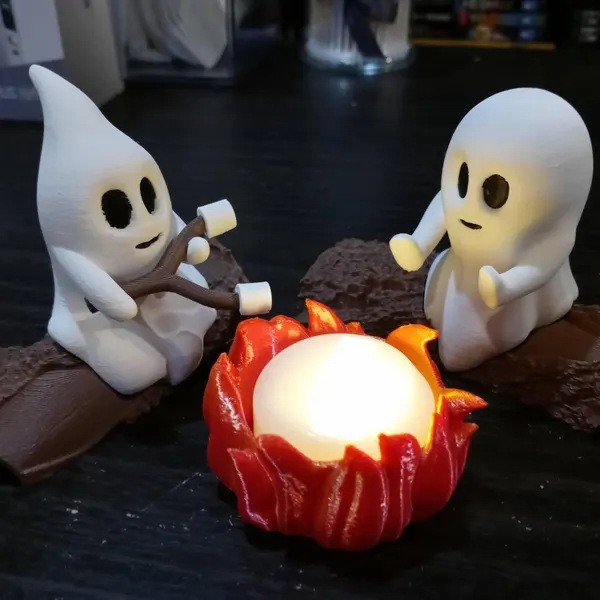 Ghost Campfire Gathering | Spooky Halloween Decor | Cute Ghost Figurin