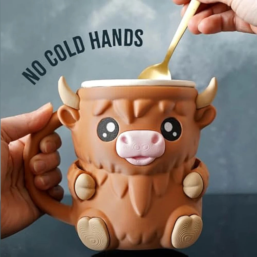 (🎁Last Day 49% OFF)🐮Ferdinand, the Highland Cow Ice Cream Pint Holde