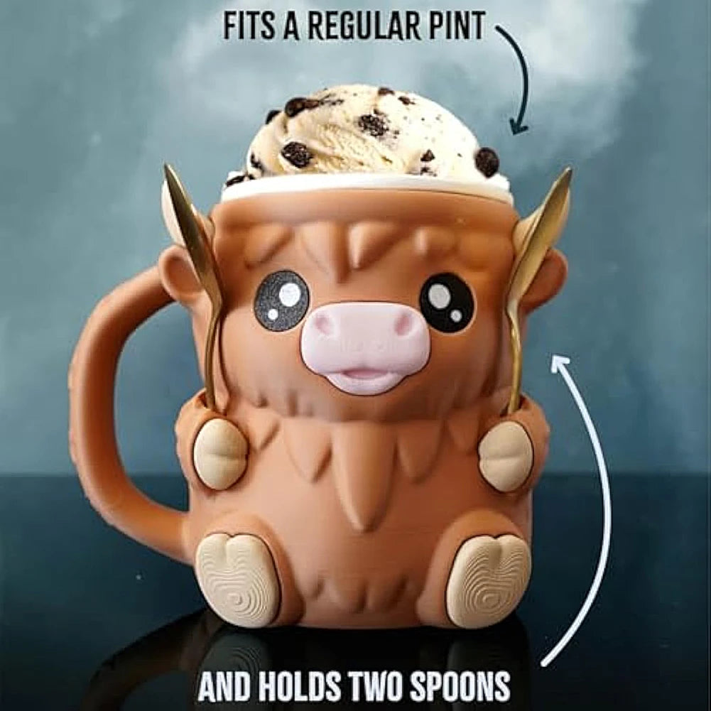 Cute Brown Ice Cream Pint Holder