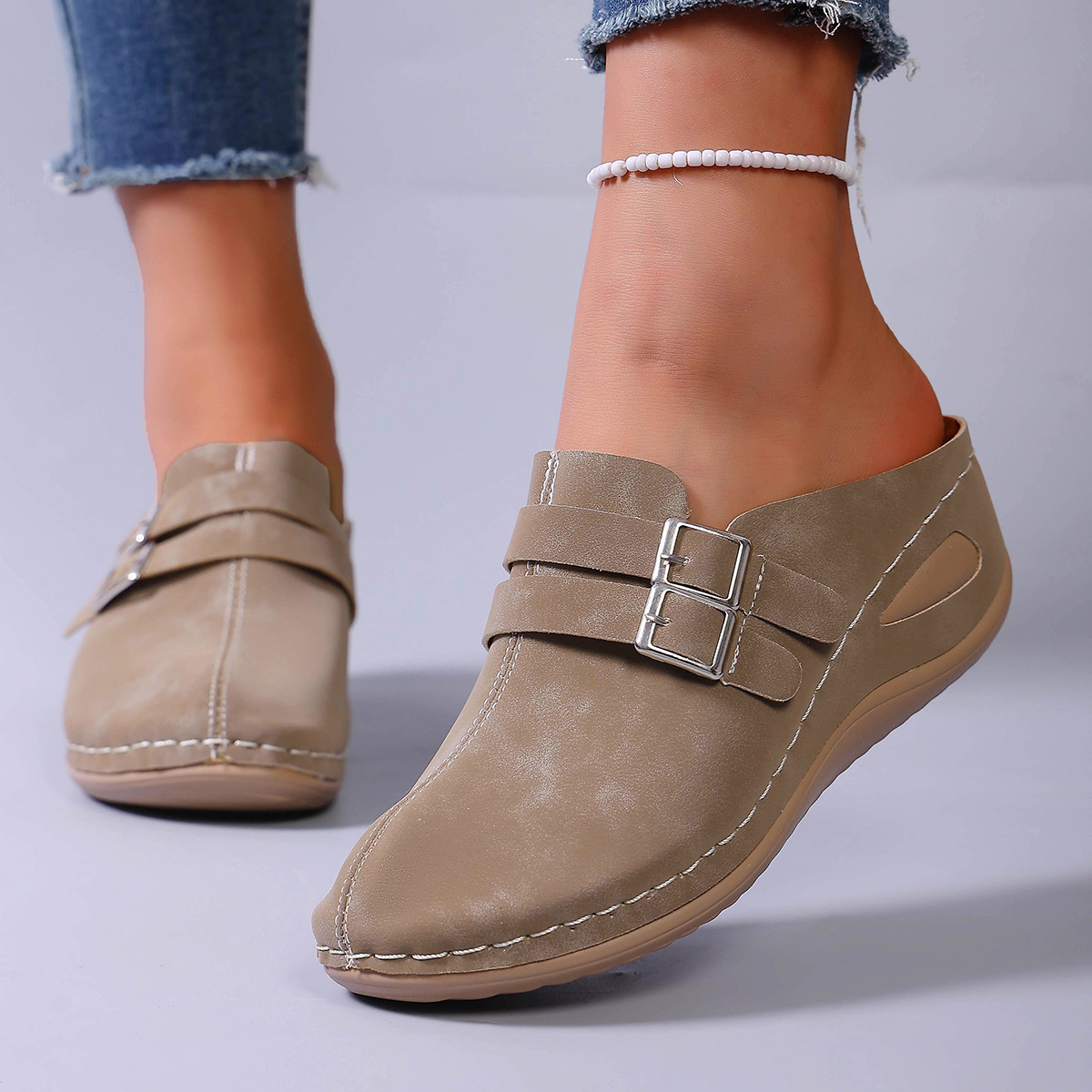 Women's Blue Slip-On Comfort Clogs