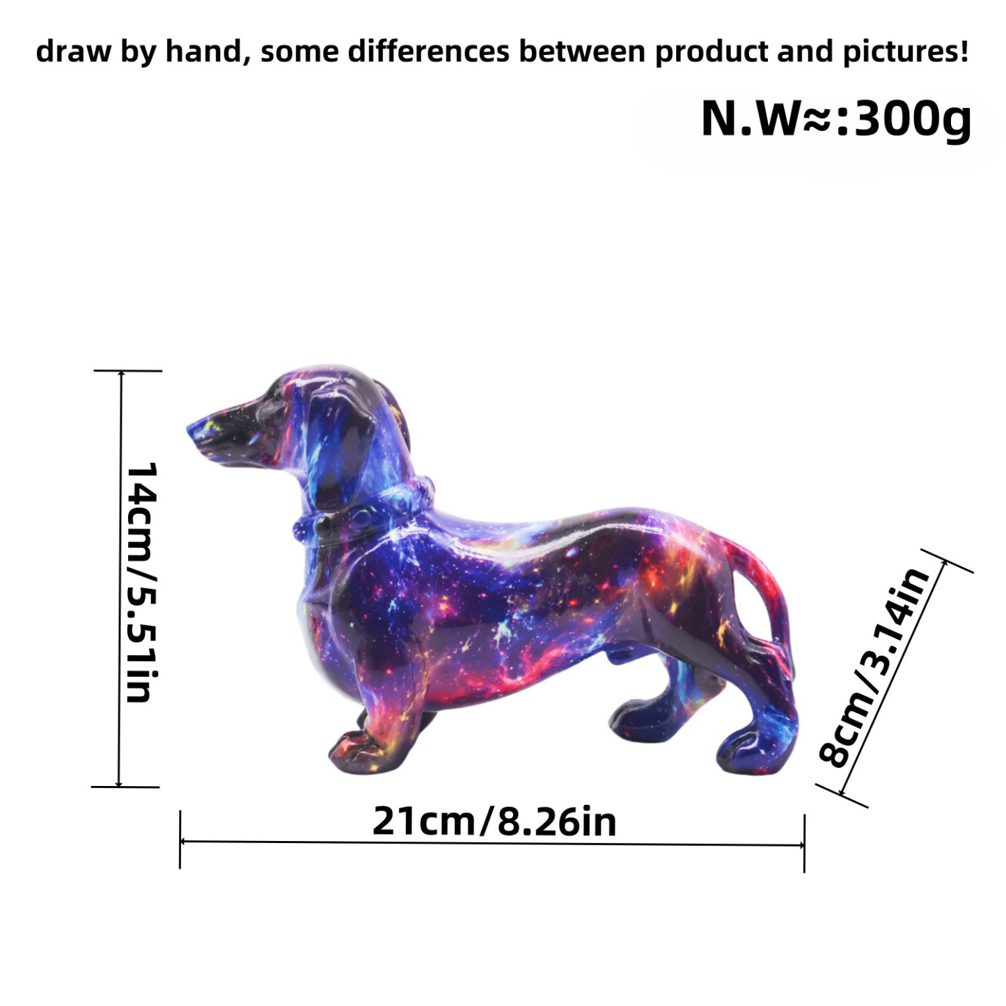 Colorful Dachshund Figurine