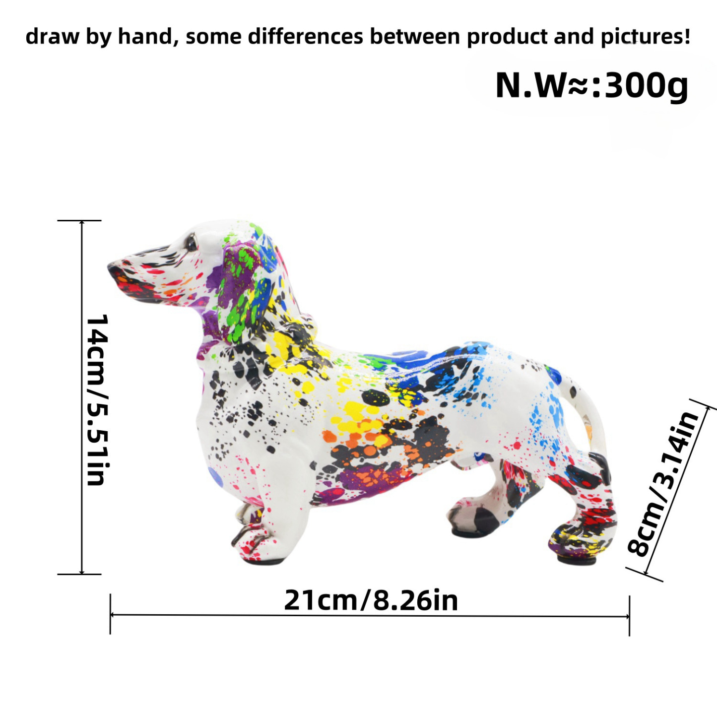 Colorful Dachshund Figurine