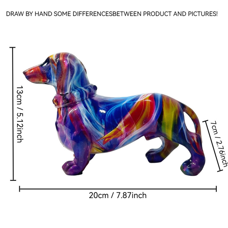 Colorful Dachshund Figurine