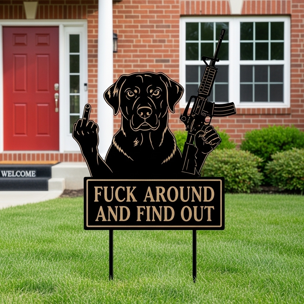 "Fk Around & Find Out" Dog Sentry