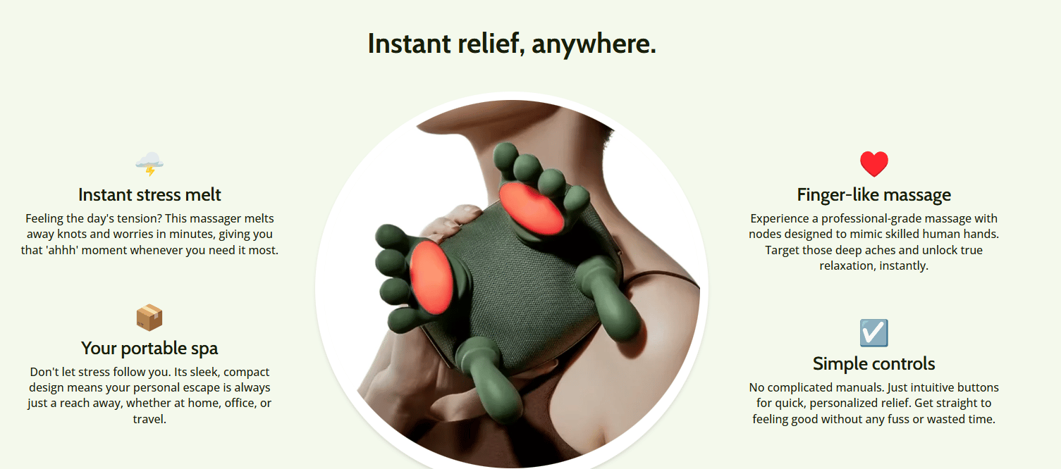 3D Shiatsu Neck & Shoulder Massager with Soothing Heat - Deep Tissue Kneading for Back & Neck Pain Relief