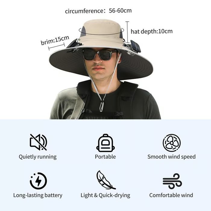 🎁2026 New Ultralight Solar Fan Sun Hat – Lighter Than a Baseball!⚾(Only 11oz)