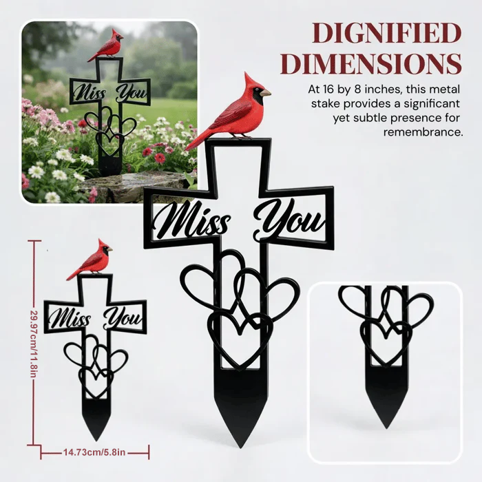 🐦💖Metal Cemetery Memorial Plaque for Remembrance✝️