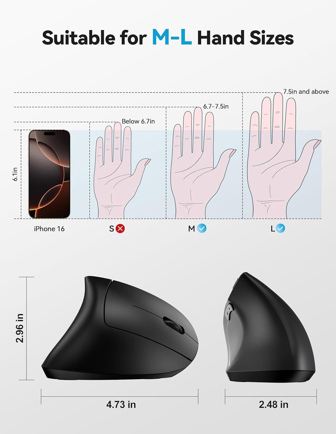 🔥 Ergonomic Vertical Mouse