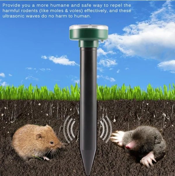 🔥Solar Power Mouse Mole Snakes Pest Rodent Repeller