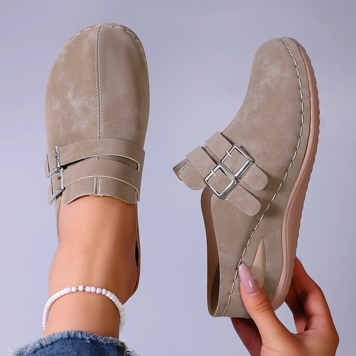 Women's Blue Slip-On Comfort Clogs