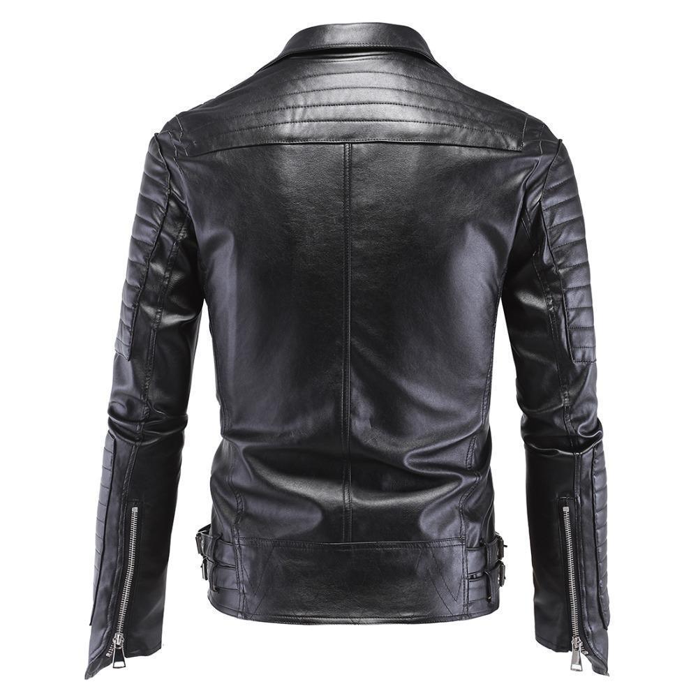 Blackriss™Black Leather Men's Jacket-Blackriss