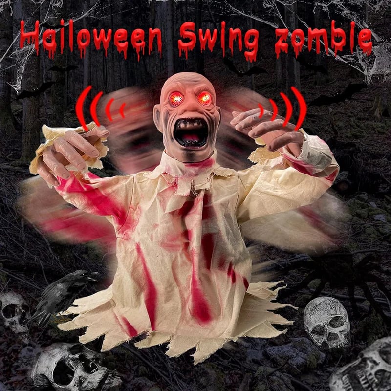 Halloween Creepy Rocking Skeleton