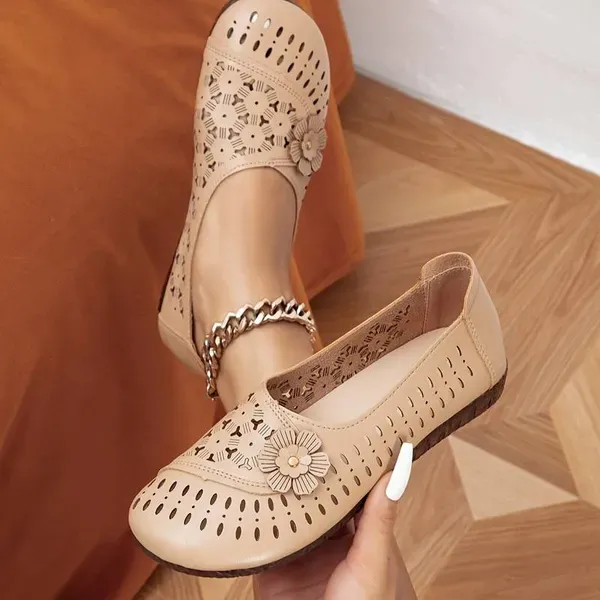 🎁Last Day Sale 49% Off - Premium Women's Orthopedic Leather Soft Sole Flower Shoes