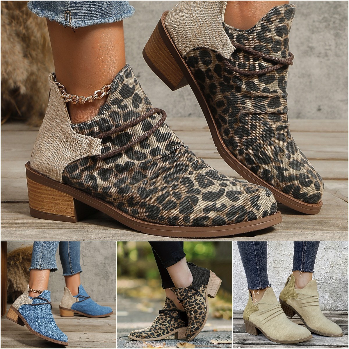 Women's Comfortable Retro Thick Heel Orthopedic Shoes