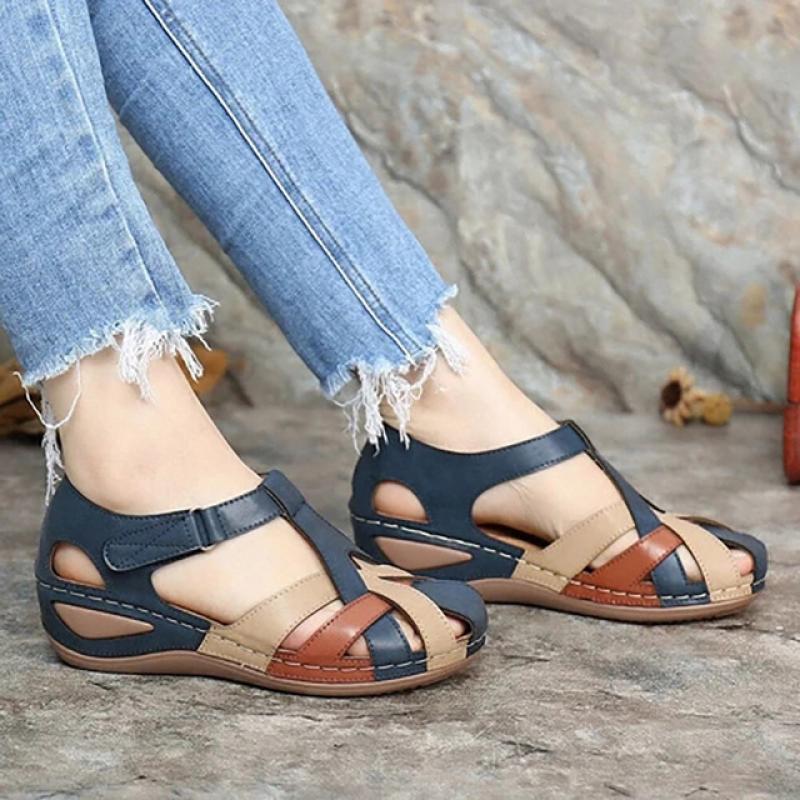 PREMIUM Leather Retro Arch Support Comfy Round Toe Sandals