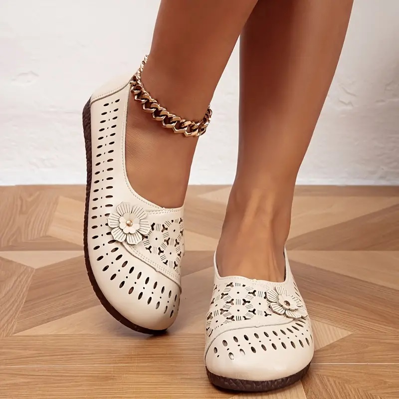 🎁Last Day Sale 49% Off - Premium Women's Orthopedic Leather Soft Sole Flower Shoes