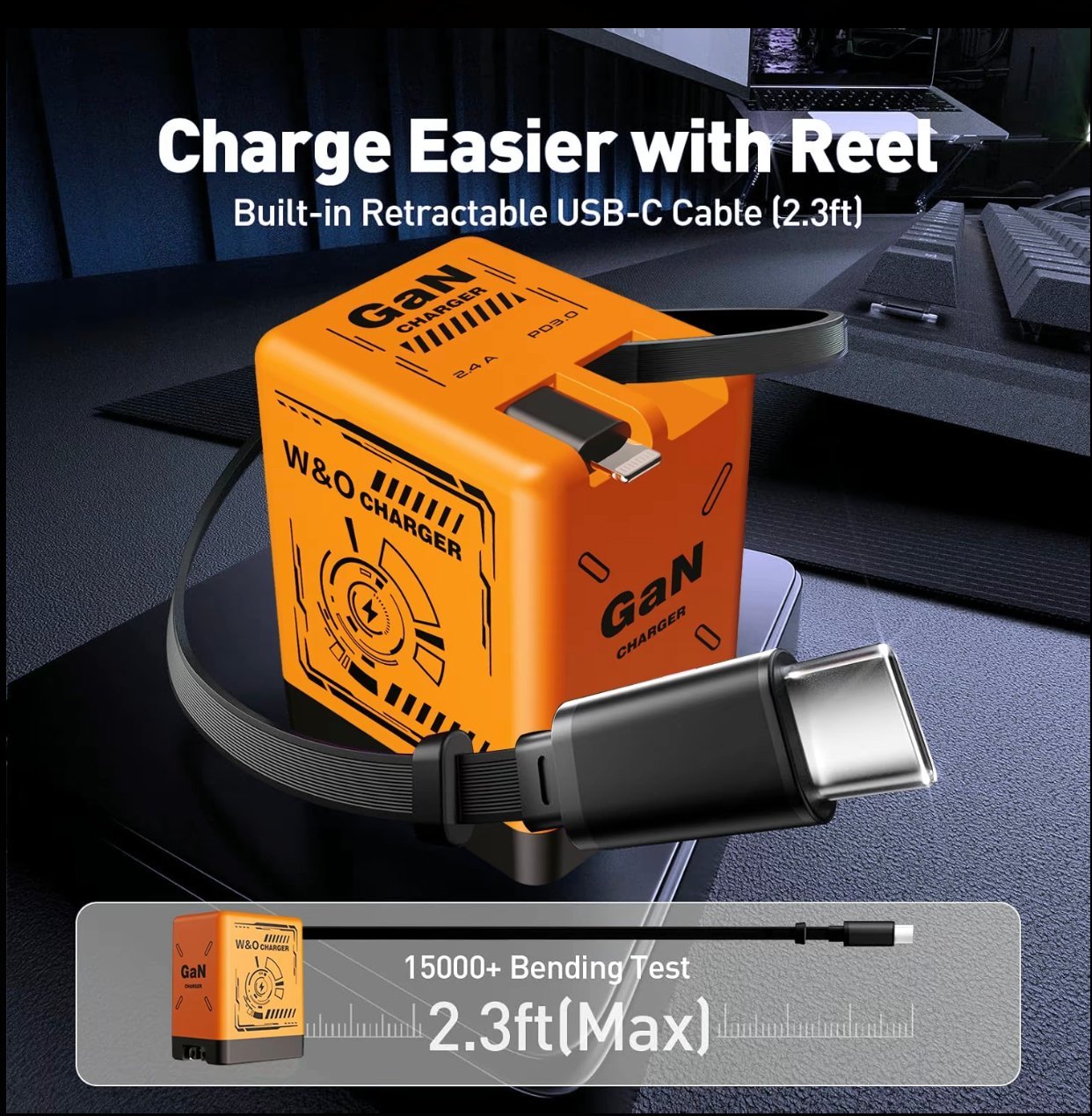 ⏰Limited stock!🔥W&O 2-in-1 GaN 35W Fast Charger