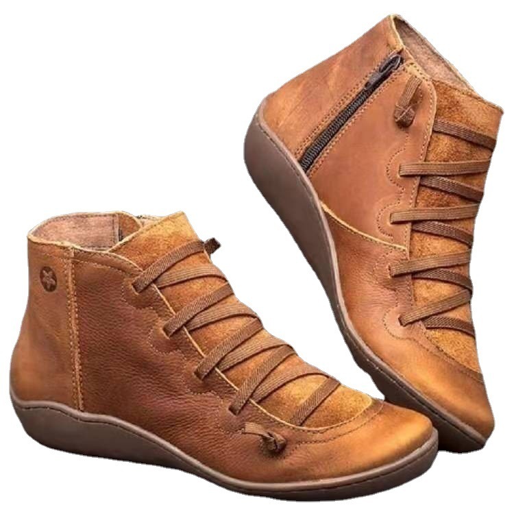 Comfortable handmade leather foot support boots