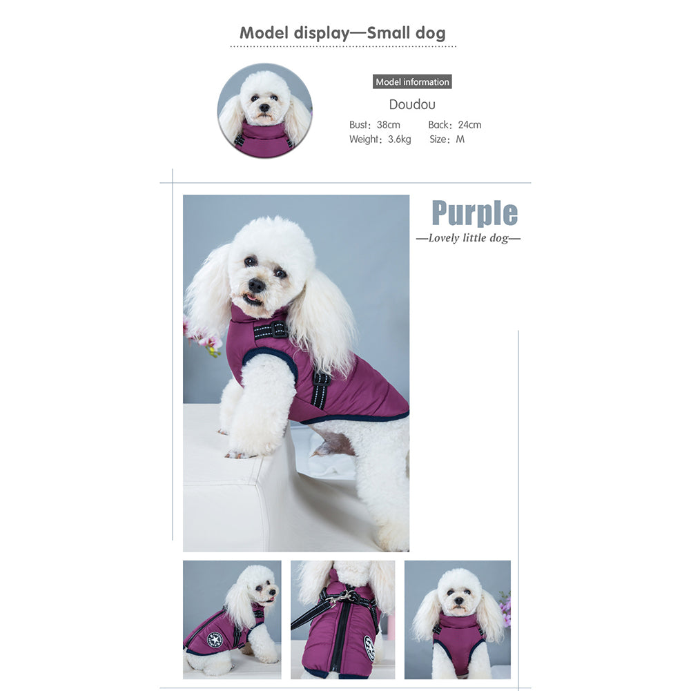 Pawbibi™ - Waterproof Winter Jacket with Built-in Harness