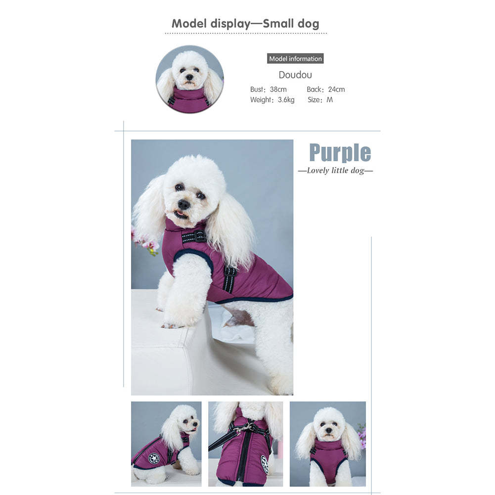Pawbibi™ - Waterproof Winter Jacket with Built-in Harness