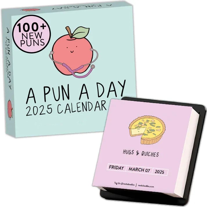 2025 A Pun A Day Desktop Calendar🗓️🍑