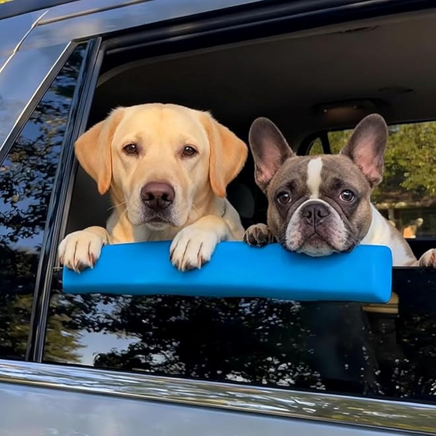 Car Window Chin Rest for Dogs Universal Pet - Blue