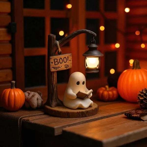 🔥Last Day Promotion 49% OFF - 👻📖Cute Ghost Reading Lantern - BOO!(✨Same as in the video)