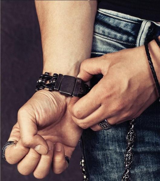 Blackriss™Leather Woven Stainless Steel Skull Bracelet-Blackriss