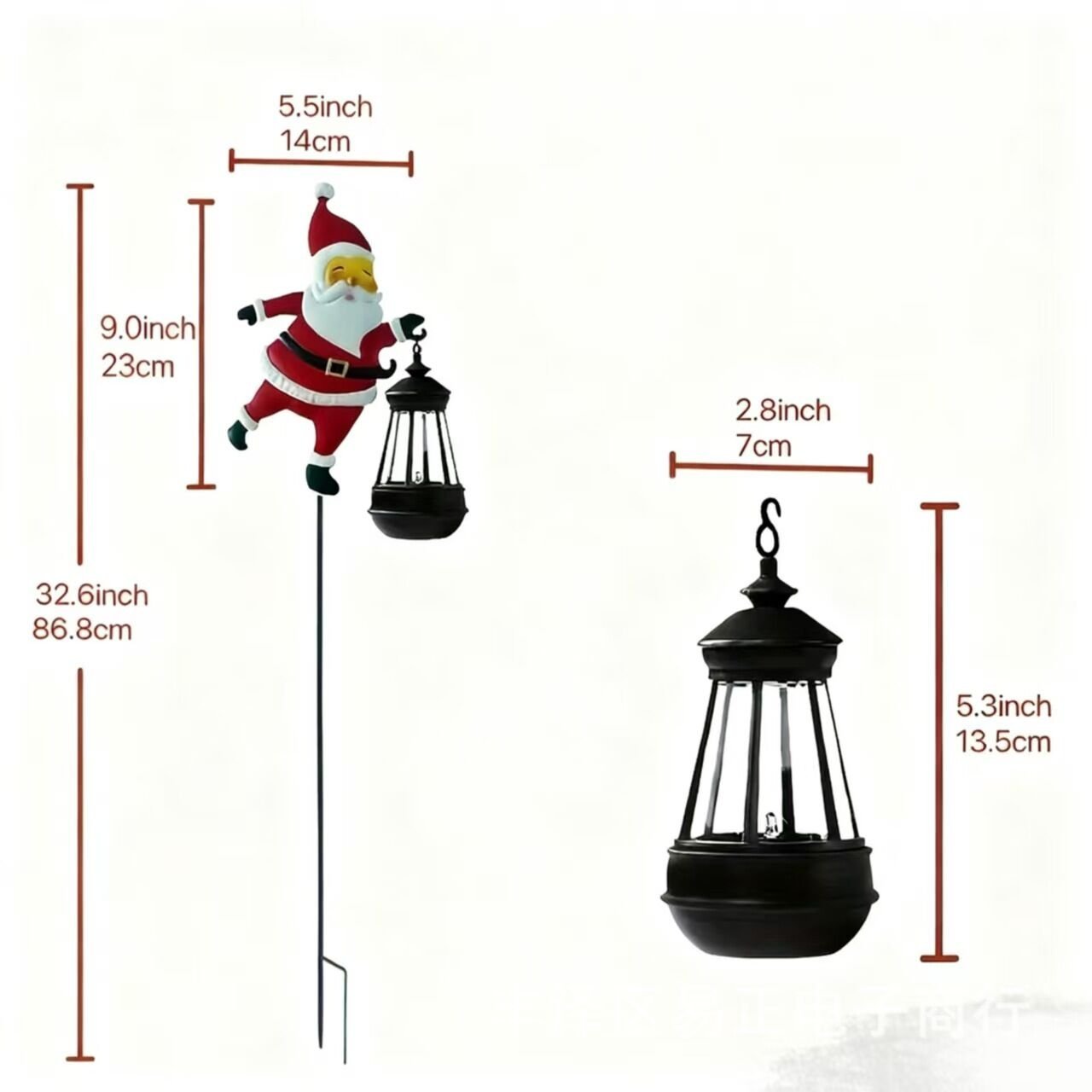 Christmas Early Bird Sale-Christmas Santa Solar Kettle Lights Garden Lawn Decorative Lights