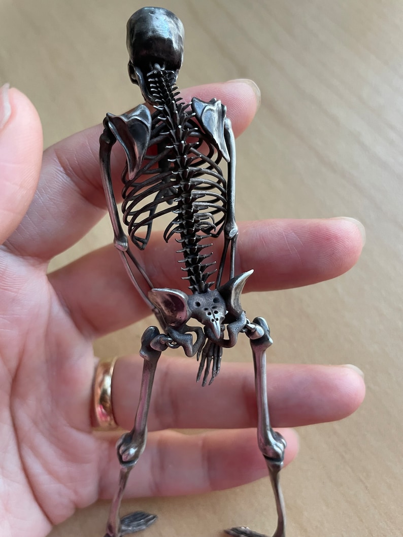 Skeleton Pendant Silver Large Medical Skeleton Brooch Handmade Customise Halloween Biker Horror Spooky Halloween Necklace Skull Pendant
