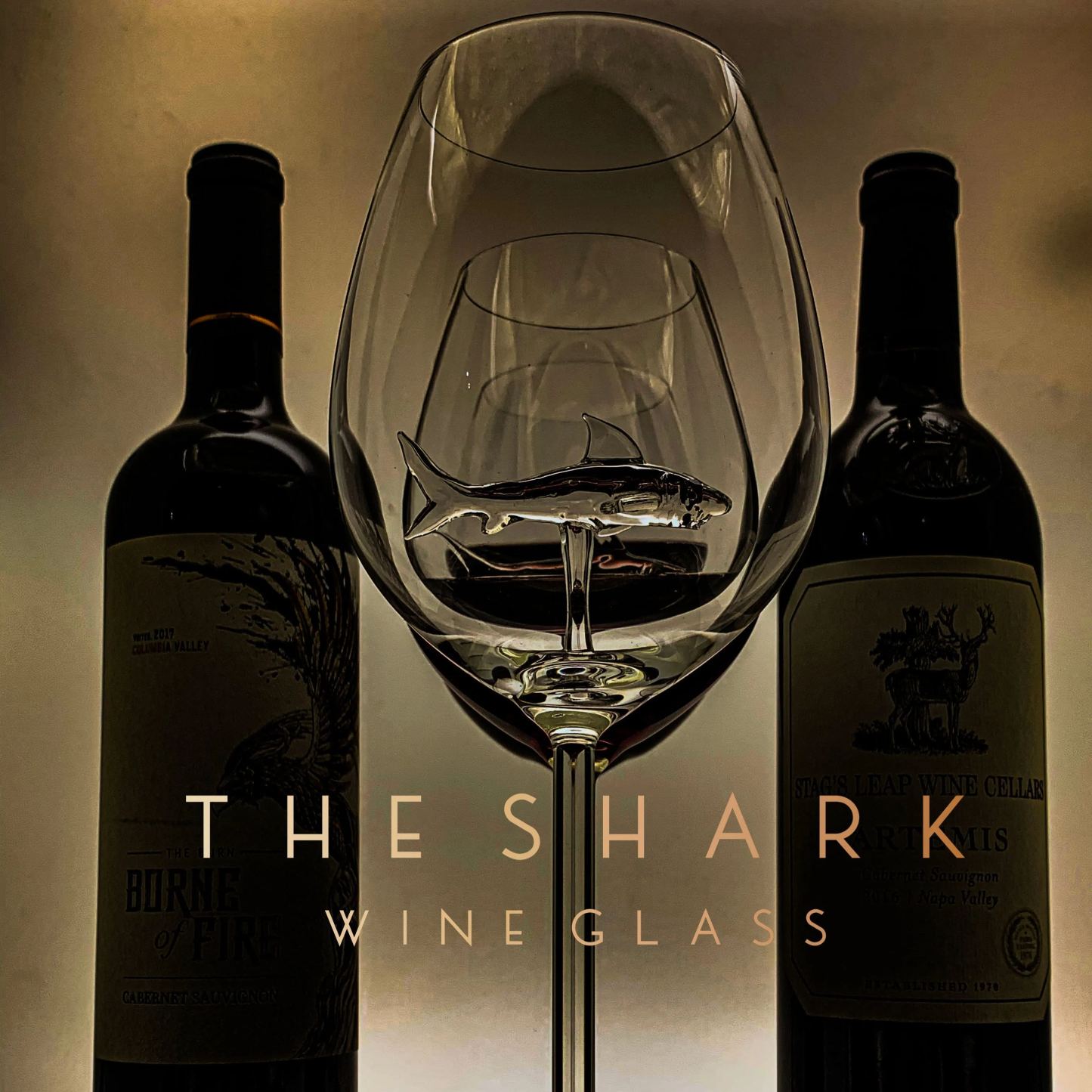 🦈The Shark Wine Glass✨Handmade