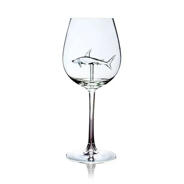 🦈The Shark Wine Glass✨Handmade