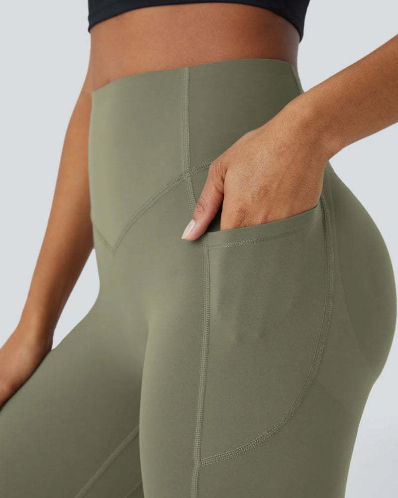 High Waisted Butt Lifting Tummy Control Side Pocket Shaping Training Leggings