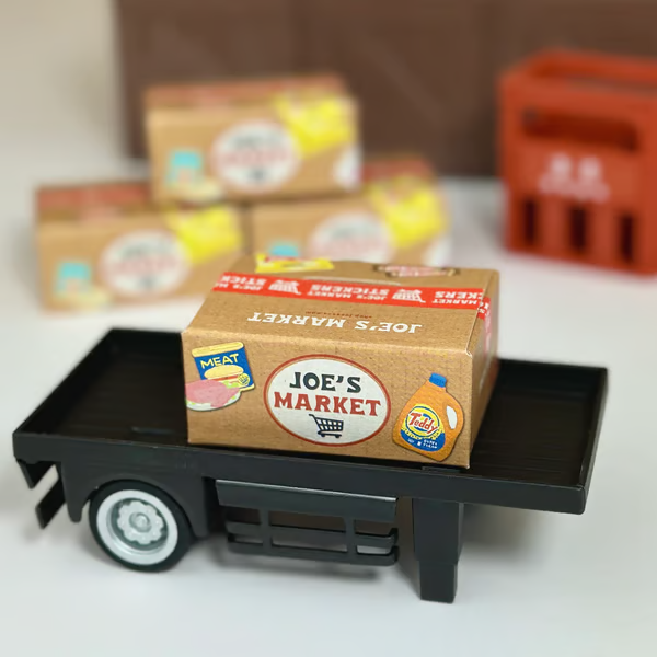 Miniature Shipping Box Flake Sticker Set