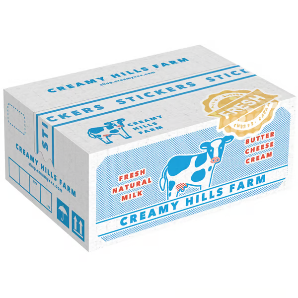 Miniature Shipping Box Flake Sticker Set